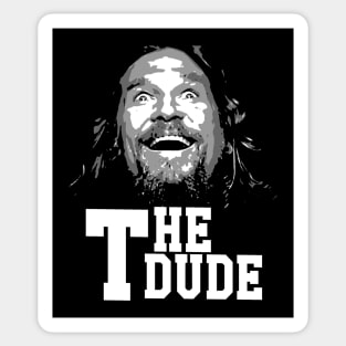 The dude funny face, big lebowski Sticker